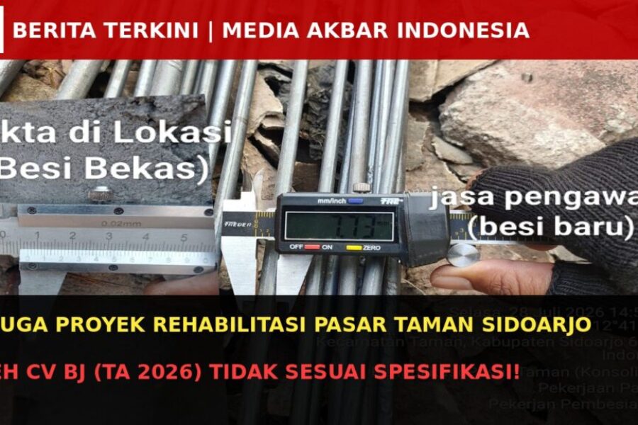 Diduga Pelaksanaan Proyek Rehabilitasi Pasar Taman Oleh Cv BJ Tahun Anggaran 2026 Tidak Sesuai Spesifikasi.jpg