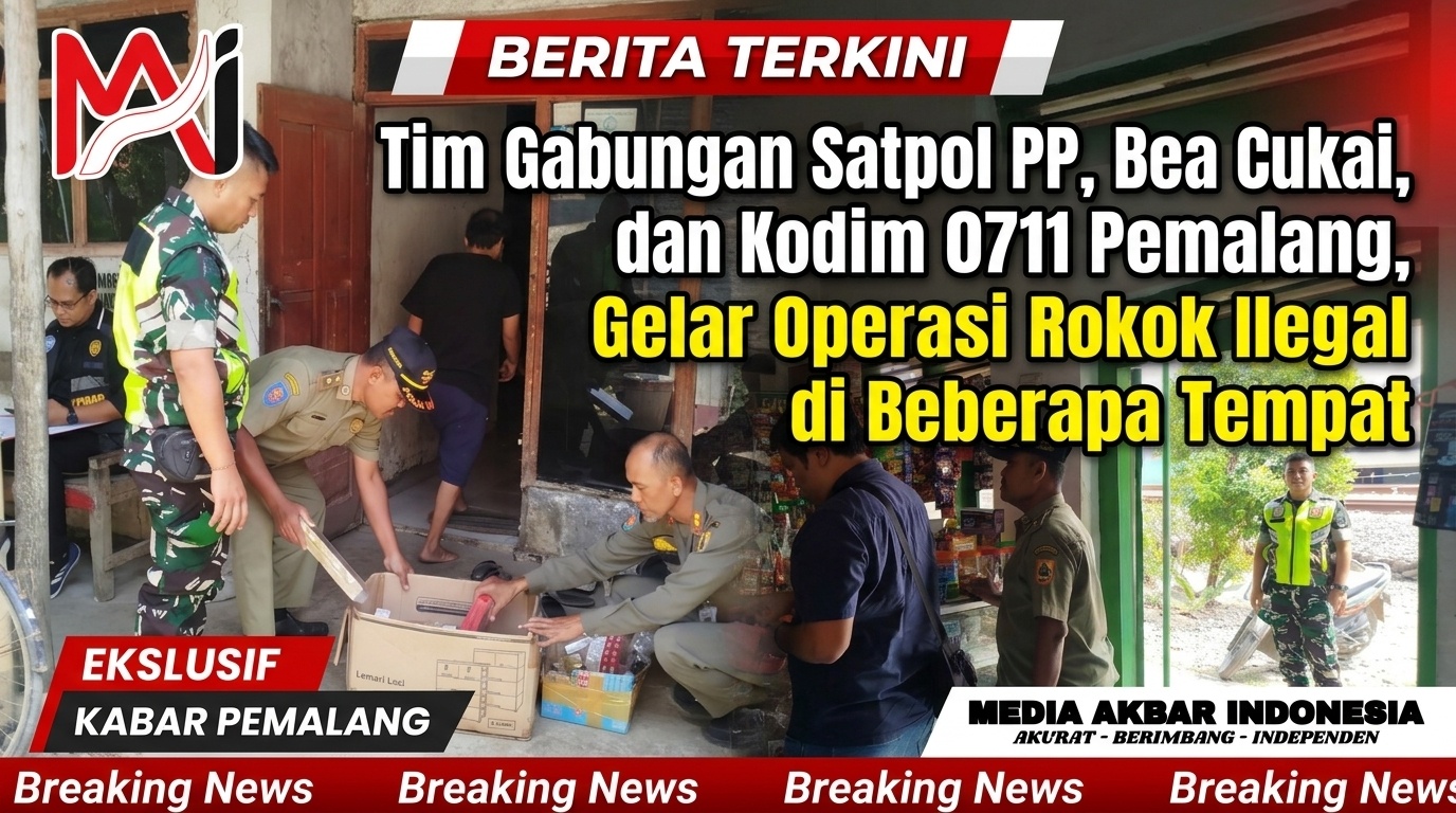 Tim Gabungan Satpol PP, Bea Cukai, dan Kodim 0711 Pemalang, Gelar Operasi Rokok Ilegal di Beberapa Tempat.jpg