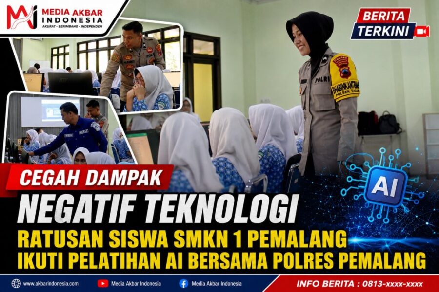Cegah Dampak Negatif Teknologi Ratusan Siswa SMKN 1 Pemalang Ikuti Pelatihan AI Bersama Polres Pemalang.jpg
