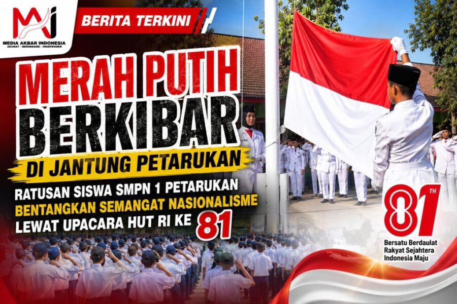 Merah Putih Berkibar di Jantung Petarukan, Ratusan Siswa SMPN 1 Petarukan Bentangkan Semangat Nasionalisme Lewat Upacara HUT RI ke 81.jpg