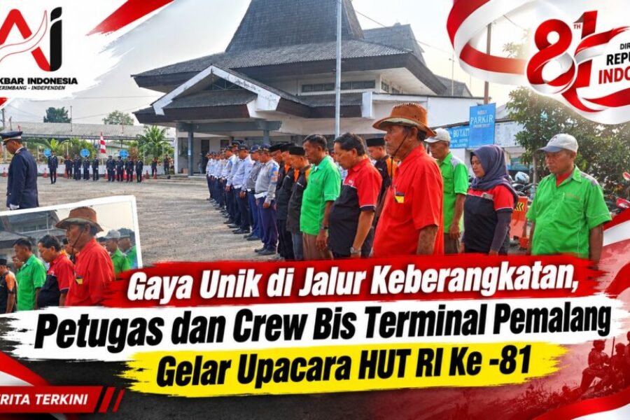 Gaya Unik di Jalur Keberangkatan, Petugas dan Crew Bis Terminal Pemalang Gelar Upacara HUT RI Ke -81.jpg