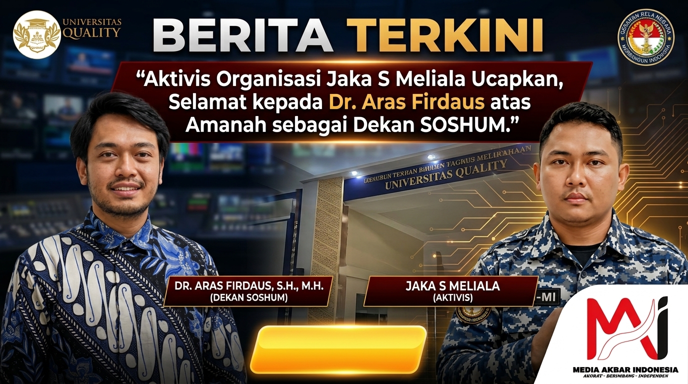 Aktivis Organisasi Jaka S Meliala Ucapkan, Selamat kepada Dr. Aras Firdaus atas Amanah sebagai Dekan SOSHUM.jpg