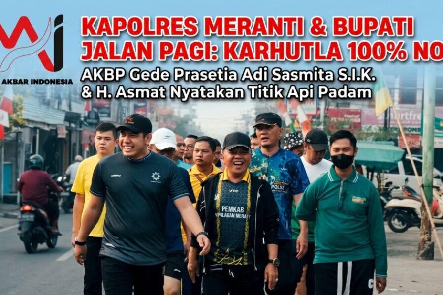 Kapolres Meranti AKBP Gede Prasetia Adi Sasmita S.I.K. Jalan Pagi Bersama Bupati H. Asmat , Titik Api Karhutla di Nyatakan Nol.jpg