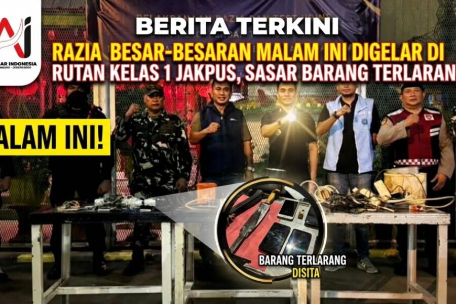 Razia Besar-besaran Malam Ini Digelar di Rutan kelas 1 Jakpus,Sasar Barang Terlarang.jpg