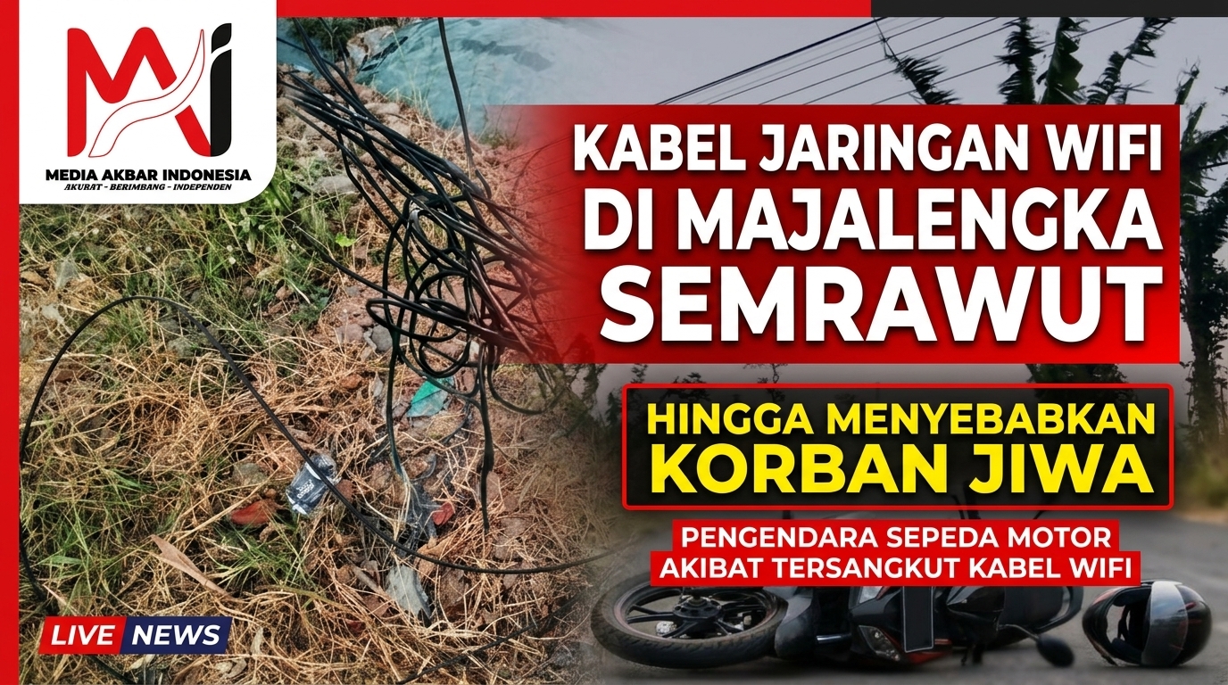 Kabel Jaringan Wifi Di Majalengka Semrawut Hingga Menyebabkan Korban Jiwa Pengendara Sepeda Motor Akibat Tersangkut Kabel Wifi.jpg