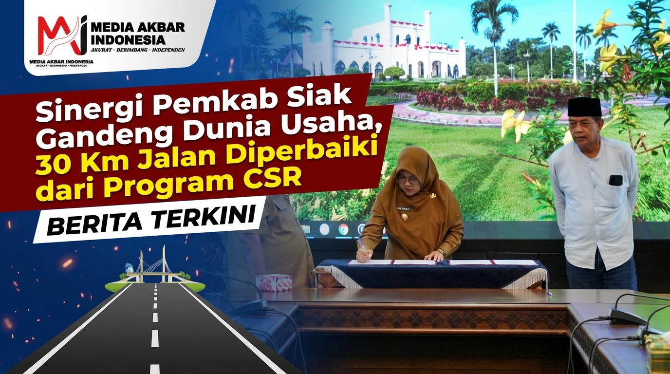 Sinergi Pemkab Siak Gandeng Dunia Usaha, 30 Km Jalan Diperbaiki dari Program CSR.jpg