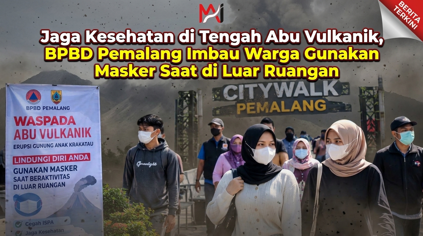 Jaga Kesehatan di Tengah Abu Vulkanik, BPBD Pemalang Imbau Warga Gunakan Masker Saat di Luar Ruangan.jpg