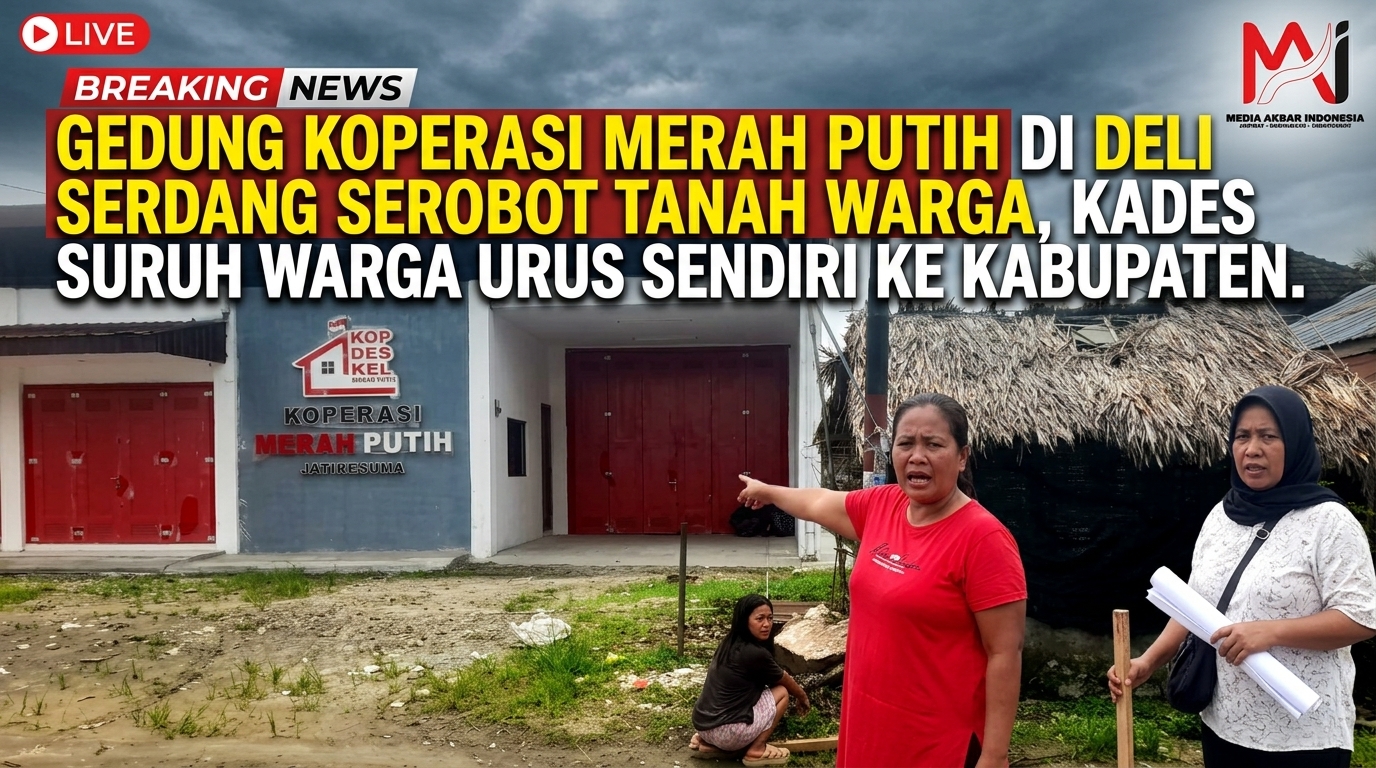 GEDUNG KOPERASI MERAH PUTIH DI DELI SERDANG SEROBOT TANAH WARGA, KADES SURUH WARGA URUS SENDIRI KE KABUPATEN.jpg