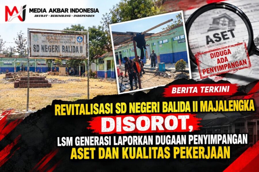 Revitalisasi SD Negeri Balida II Majalengka Disorot, LSM Generasi Laporkan Dugaan Penyimpangan Aset dan Kualitas Pekerjaan