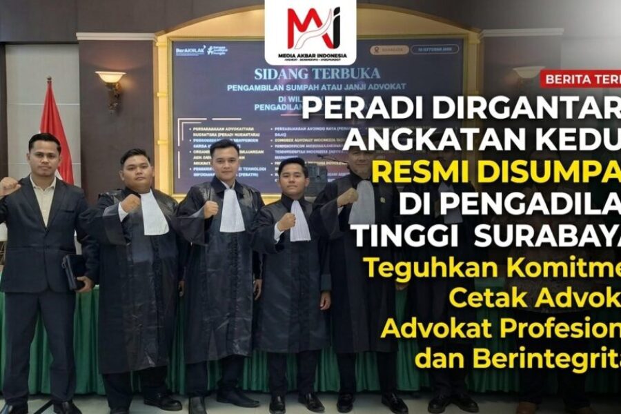 PERADI Dirgantara Angkatan Kedua Resmi Disumpah di Pengadilan Tinggi Surabaya, Teguhkan Komitmen Cetak Advokat Profesional dan Berintegritas.jpg
