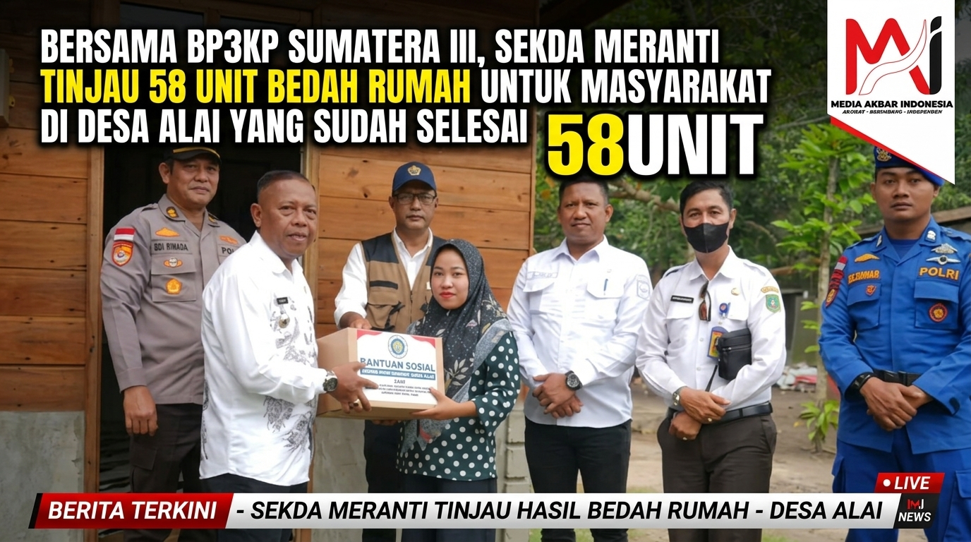 Bersama BP3KP Sumatera III Sekda Meranti Tinjau 58 Unit Bedah Rumah Untuk Masyarakat Di Desa Alai Yang Sudah Selesai.jpg