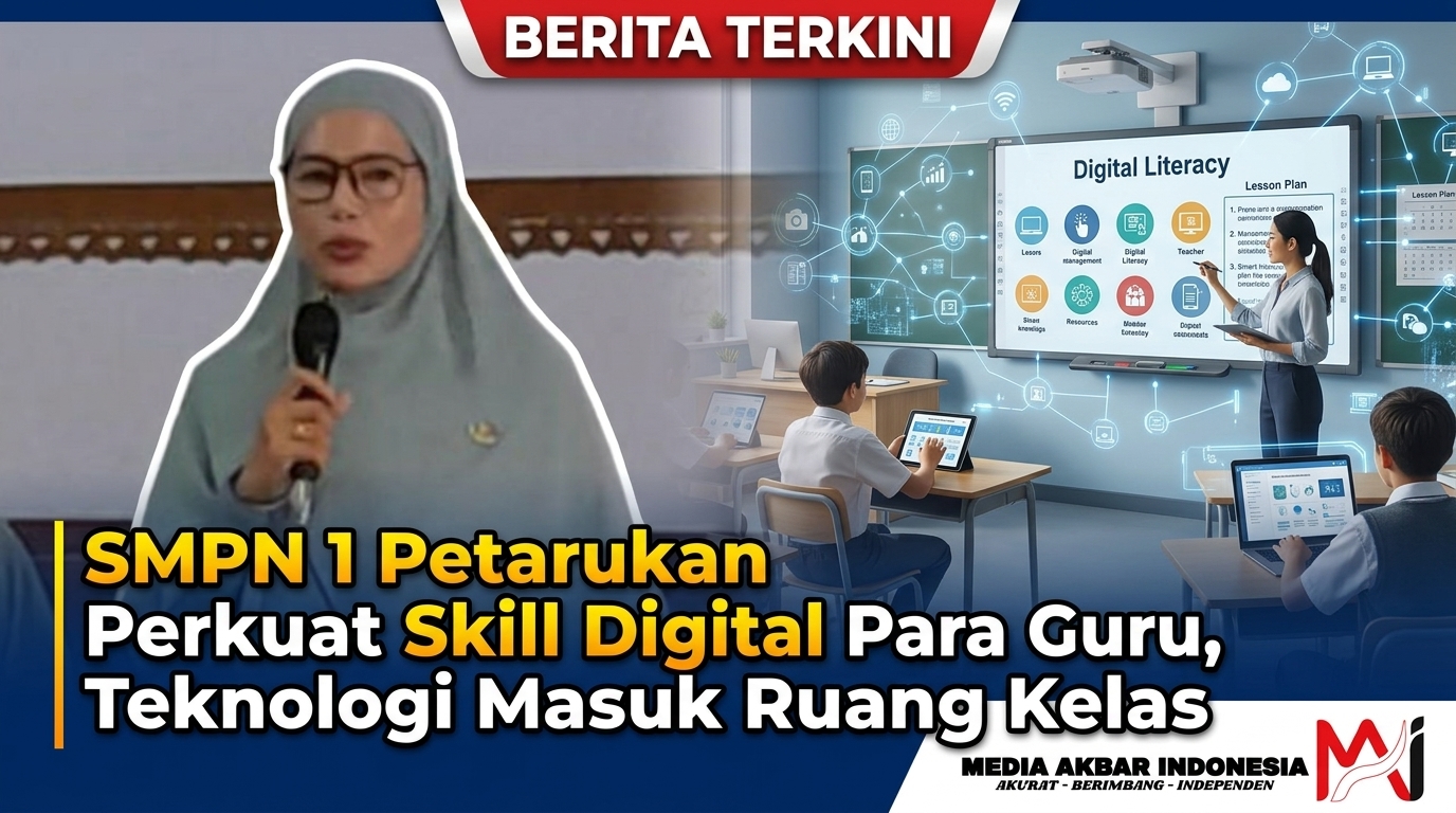 SMPN 1 Petarukan Perkuat Skill Digital Para Guru, Teknologi Masuk Ruang Kelas.jpg